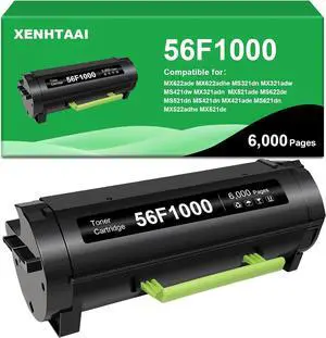 Ennovor 56F1000 High Yield Toner Cartridge Compatible for Lexmark 56F1000 Toner Cartridge for MX521,MX522,MX622,MX321,MX421,MS321,MS421,MS521,MS621,MS622,Laser Printer (6,000 Pages) Ennovor 56F1000 High Yield Toner Cartridge Compatible for Lexmark 56F1000 Toner Cartridge for MX521,MX522,MX622,MX321,MX421,MS321,MS421,MS521,MS621,MS622,Laser Printer (6,000 Pages)