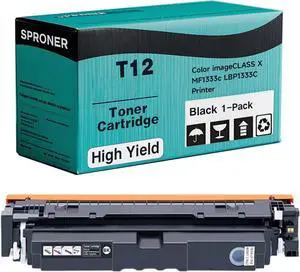 Ennovor T12 (5098C005AA 5097C005AA 5096C005AA 5095C005AA) Toner Cartridge Compatible with Canon Color imageCLASS X MF1333c LBP1333C Printer, [7400 Pages], Extra High Yield (Black)
