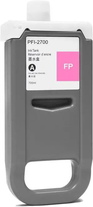 Ennovor PFI-2700 Ink Cartridge Pigment Ink Tank PFI2700 Compatible for Canon ImagePROGRAF PRO-2600 PRO-4600 PRO-6600 GP-2000 GP-4000 GP-4600S GP-6600s Printers (700ml, Fluorescent Pink)