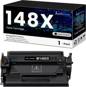 Ennovor 148X Black High Yield Toner Cartridge (Without Chip) Replacement for W1480X 148X W1480A 148A Toner Cartridge for Pro 4001 4001dw 4001dn 4001n MFP 4101 4101fdw 4101fdn Printer (1-Pack)