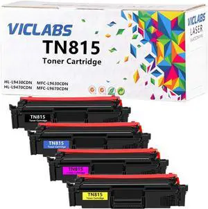 Ennovor TN815 Toner cartridges Replacement for Brother TN815 Toner cartridges for use in Brother HL-L9430CDN HL-L9470CDN MFC-L9630CDN MFC-L9670CDN Printers(4- Pack, BCMY)