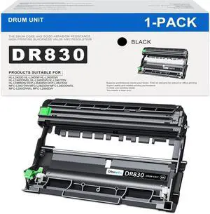 Ennovor DR830 DR-830 Drum Unit Replacement for Brother DR 830 DR830 Black Drum DCP-L2640DW HL-L2400D HL-L2480DW HL-L2405W HL-L2460DW MFC-L2820DWXL MFC-L2820DW Printer 1-Pack (Not Toner)