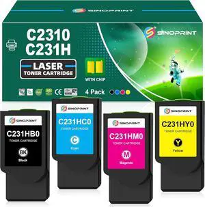 Ennovor C231HK0 C231HC0 C231HM0 C231HY0 Remanufactured Toner Cartridge Replacement for Lexmark C2325dw MC2325adw C2535dw MC2535adwe C2425dw MC2425adw MC2640adwe Printer (BMCY 4-Pack)
