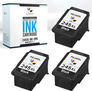 Ennovor 245XL Black Replacement Ink Cartridge for Canon PIXMA TS3320, TS3322, TS3350, TS3351, TS3420, iP2820, iP2850, MG2420, MG2520, MG2522, MG2525, MG2550, MG2555, MG2900, MG2920, MG2922 (3 Black)