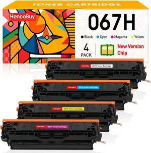 Ennovor Compatible Toner Cartridge Replacement for Canon 067 067H Toner Cartridge Set CRG-067H CRG067 High Yield for Canon imageCLASS MF656Cdw LBP632Cdw MF653Cdw MF654Cdw (Black Cyan Magenta Yellow)
