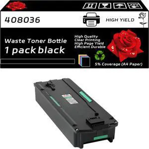 Ennovor 408036 Waste Toner Bottle Compatible with Ricoh MP C3003 C3004 C3004ex C3503 C3504 C3504ex Printers, High Yield 110000 Pages, Vibrant Colors (Black)