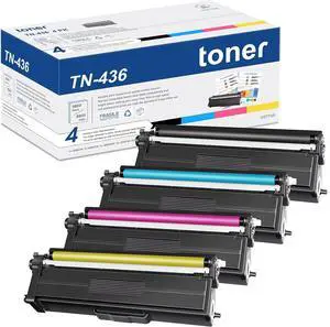 Ennovor TN-436 TN436 Toner Cartridges 4 Pack (Black/Cyan/Magenta/Yellow): Uoue TN436BK TN436C TN436M TN436Y Replacement for HL-L8360CDW HL-L8260CDW MFC-L8900CDW MFC-L8610CDW Printer