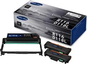 Ennovor [3-Pack, 2Toner & 1Drum] MLT-D118L Toner Cartridge & MLT-R116 Drum Unit Compatible Replacement for Samsung Xpress M3015DW M3065FW M3015DW M3015XAA M3065FW M3065XAA Printer