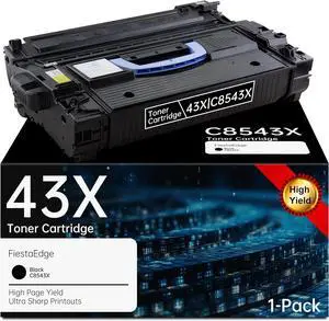 Ennovor 43X C8543X High Yield Black Toner Cartridge Replacement for HP 43X C8543X for 9000 9000n 9000dn 9000hnf 9000hns 9000LMFP 9000MFP 9000MFR Printer Toner - 1 Pack C8543X Black