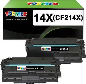 Ennovor ToBeter Compatible 14X CF214X Black Toner Cartridge 17.5k High Yield Compatible for Enterprise 700 M712dn M712xh M712n M725 M725dn M725f M725z Printer Toner, 2 Pack Black (17,500 Pages)