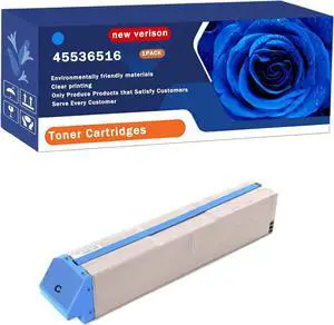 Ennovor 45536516 Toner Cartridges Compatible for Okidata OKI C931dn C931e C941dn C941e C942 Printers, Print Up to 48000 Pages, Bright Colors (1 Pack Cyan)