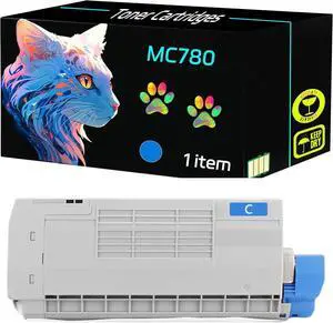 Ennovor High Yield MC780 Toner Cartridges Compatible for Okidata OKI MC770 MFP MC780 MFP MC780f MFP MC780fx Printers, Print Clearly (1 Pack Cyan)