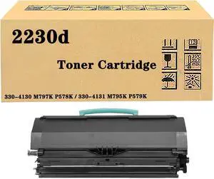 Ennovor Compatible 330-4130 M797K P578K / 330-4131 M795K P579K Black Toner Cartridge for Dell 2230d 2330d 2330dn 2350d 2350dn 3330dn 3333dn 3335dn Printer, High Yield 3,500P 1Pack