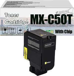 Ennovor MX-C50T MX-C50 MX-C50TB MX-C50TC MX-C50TM MX-C50TY Toner Cartridge, Compatible for Sharp MX-C507F MX-C407F Printers  High Print Volume with Chip Yellow*1