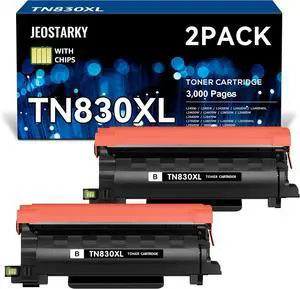 Ennovor Compatible TN830XL Toner Replacement for Brother TN830XL TN830 XL Toner use with HL-L2460DW HL-L2405W HL-L2400D HL-L2480DW MFC-L2820DW MFC-L2820DW XL DCP-L2640DW MFC-L2900DW (Black,2 Pack)