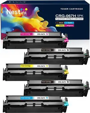 Ennovor CRG 067H CRG-067 Toner Cartridge Set Replacement for Compatible Canon 067H Compatible for Color ImageClass MF656Cdw LBP632Cdw MF654Cdw MF653Cdw LBP633Cdw Printer (5 Pack)