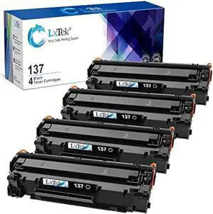 Ennovor LxTek Compatible Toner Cartridge Replacement for Canon 137 Toner Cartridge CRG137 CRG 137 to use with ImageClass D570 MF236n MF232w MF216n MF244dw MF242dw MF232w(4 Pack, Black)