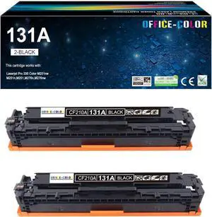 Ennovor 131A Black Toner Cartridge Replacement for HP 131A CF210A Works with HP Laserjet Pro 200 Color M251nw M251n M276n M276nw Printer (2 Pack)