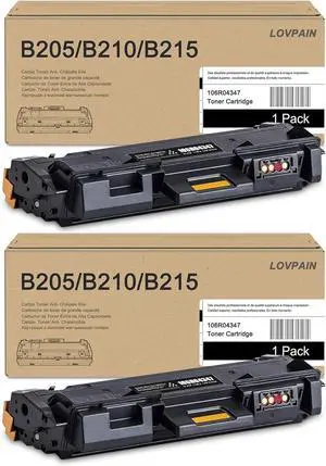 Ennovor B205/ B210/ B215 Black High Capacity Toner-Cartridge (3,500 Pages/Pack) - 106R04347: 2-Pack Compatible 106R04347 Toner Replacement for Xerox B205 B210 B215 Printer