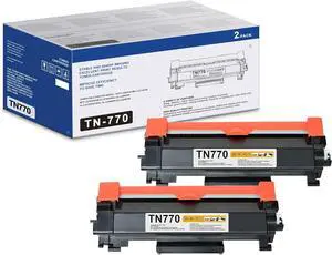 Ennovor TN770 Toner Cartridge for Brother Printer - TN-770 Toner Compatible for HL-L2370DW, HL-L2370DW XL, MFC-L2750DW, MFC-L2750DW XL, TN770 2-Pack Super High Yield Black, (5,000 Pages/ Cartridge)