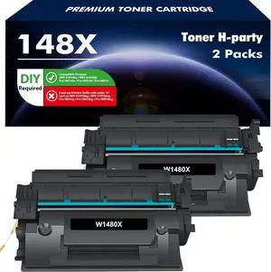 Ennovor 148X 148A Toner Cartridge Black High Yield 2 Pack Compatible Replacement for HP 148X 148A W1480X W1480A for HP Laserjet Pro 4001dw 4001dn 4001n MFP 4101fdw 4101fdn Printer Ink