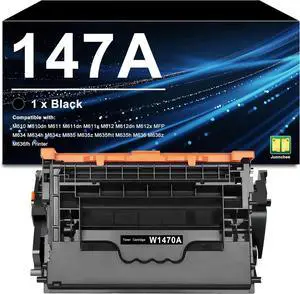 Ennovor 147A Black Toner Cartridge Replacement for HP 147A W1470A Toner for Enterprise M610 M611 M611 M612 MFP M634 M635 M636 Printer, 1-Pack