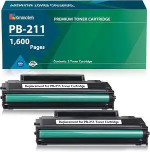 Ennovor PB-211 Toner Cartridge Compatible for Pantum PB-211 PB211 PB-211E PB211EV Work with Pantum P2502W P2500W M6552NW M6550NW M6600NW M6602NW Printer Series (2 Pack, 1600 Pages)