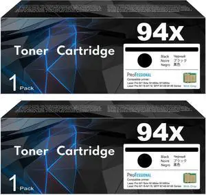94X Toner Cartridge Black High Yield | Work for Laserjet Pro M118dw Toner, Pro M148dw, M148fdw, M118, M148, M149fdw Printer | for HP Laserjet 94X Black Toner Cartridge, 2-Pack