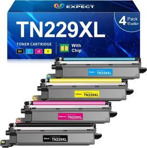 Ennovor LEMERO UEXPECT Compatible Replacement for Brother TN229XL TN229 TN 229XL High Yield Toner Cartridges for MFC-L3720CDW MFC-L3780CDW HL-L3280CDW Printer, TN229XLBK/C/M/Y 4 Pack
