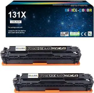 Ennovor 131X Black High-Capacity Toner Cartridge CF210X Replacement for HP Laserjet Pro 200 Color M251nw M276nw M251n M251 M276n Printer Ink (2 Pack)
