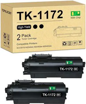 Ennovor TK-1172 TK1172 High Yield Black Toner Cartridge Replacement for Kyocera ECOSYS M2040dn / M2540dw / M2640idw / Printer (2-Pack, 1T02Y80UX0)