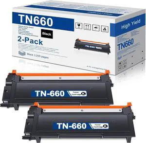 Ennovor TN660 Toner Cartridge High Yield Replacement for Brother TN 660 TN630 to use with HL-L2300D HL-L2380DW HL-L2320D DCP-L2540DW HL-L2340DW HL-L2360DW MFC-L2720DW Printer,TN6602PK