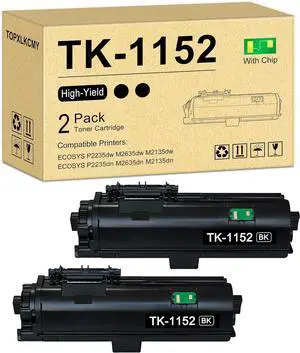 Ennovor TK-1152 TK1152 High Yield Black Toner Cartridge Replacement for Kyocera ECOSYS P2235dw / M2635dw / M2135dn / P2235dn / M2635dn Printer (2-Pack, 1T02RV0US0)