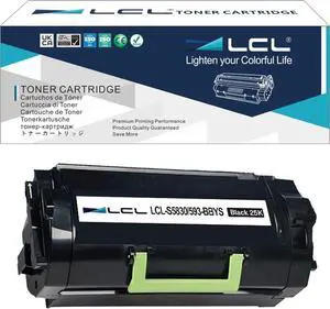 Ennovor LCL S5830dn S5830 Toner Cartridge Replacement for Dell 593-BBYT 593-BBYS 593-BBYR X68Y8 8XTXR 2JX96 25000 Pages for Dell S5830dn S5830 Printers (1-Pack Black)