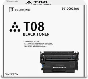 Ennovor T08 Black Toner Cartridge 3010C005AA Toner    Compatible for Canon T08 Toner for imageRUNNER X LBP1238,X LBP1238 II,X MF1238,X MF1238 II Printer (1 Pack