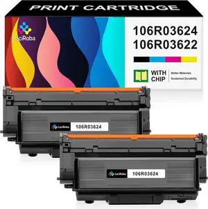 Ennovor LeciRoba 106R03624 106R03622 15,000 Pages Extra High-Capacity Toner Cartridge Replacement for Xerox 106R03624 Phaser 3330 Series, WorkCentre 3335 3345 Series Printer (Black, 2 Packs)