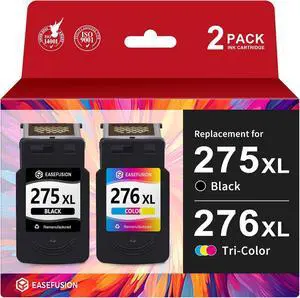 Ennovor 275XL 276XL Replacement for Canon Ink 275 and 276 PG-275 CL-276 Black Color Ink Cartridges Combo Pack Compatible with PIXMA TR4720 TS3522 TR4700 TS3722 TS3500 TR4722 TS3720 TS3520 Printer