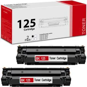 Ennovor 125 High-Yield Black Toner Cartridge 2-Pack Replacement for Canon 125 Toner Cartridge for ImageCLASS LBP6030w LBP6000 LBP3100 MF3010 Printer
