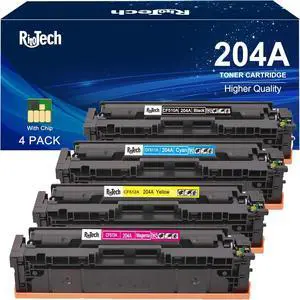 Ennovor 204A Toner Cartridge,Compatible for HP 204 A CF510A CF511A CF512A CF513A for HP Color Laserjet Pro MFP M180nw M180n M154nw M154a MFP M181fw Printer, Black Cyan Yellow Magenta ( 4 Pack )