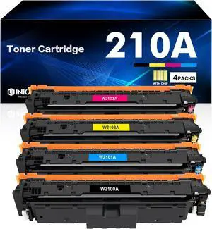 Ennovor 210A Toner Cartridges 4 Pack 4301fdw 210X Compatible for HP 210A 210 Toner Cartridges Replacement for HP Color Laserjet Pro MFP 4301fdw 4301fdn Pro 4201dw 4201dn Series Printer Ink (with Chip)