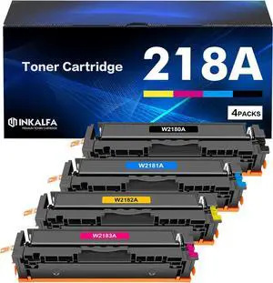 Ennovor 218A Toner Cartridges 4 Pack 218X Compatible for HP 218A 218X Color Laserjet Pro MFP 3301fdw 3301cdw 3301sdw Pro 3201dw Series Printer High Yield W2180A Ink Set (B/C/Y/M)