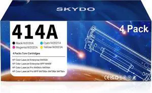 Ennovor (with chip) 414A Toner Cartridge Compatible Replacement for HP 414A 414X W2020A W2020X Toner Cartridge Work for Color Pro MFP M479fdw M479fdn M454dw M454dn M479 M454 (4 Pack,BK/C/Y/M)