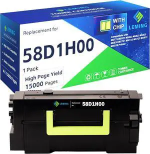 Ennovor 58D1H00 Toner Cartridge 15,000 Pages (with Chip) Replacement for Lexmark 58D1H00 Toner Cartridge 58D1000 for Lexmark MS725 MS821 MS822 MS823 MS825 MS826 MX721 MX722 MX725 MX822 MX826 Printer