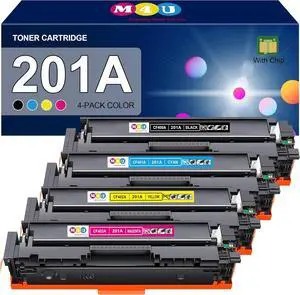 Ennovor 201A Toner Cartridges 4 Pack(with Chip) Comaptible with 201A Toner Cartridges, Works for Color Pro MFP M277dw M277c6 M252dw M252n M252 M277 M277n Ink Printer (Black Cyan Yellow Magenta)