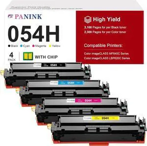 Ennovor 054H Toner Cartridge Set Replacement for Canon CRG-054 054H 054 Toner Cartridge Set Compatible with Canon MF642Cdw Toner Cartridges, Color imageCLASS MF641CW MF644Cdw LBP622Cdw Printer