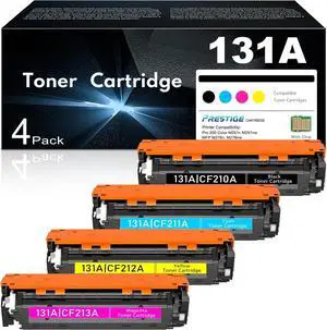 Ennovor 131A 131X Toner Cartridge 4 Pack Replacement for HP Laserjet Pro 200 Series M251nw MFP M276nw M251n M276n Printers(Black,Cyan,Magenta,Yellow ) CF210A Full Set