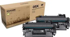 Ennovor 2-Pack 05X CC305X High Yield Black Toner Cartridge(with chip), Replacement for HP 05X CC305X for P2055 (CE456A) P2055d (CE457A) P2055d (CE457A) P2055x (CE460A) Printer