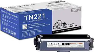 Ennovor 1 Pack TN221 Black Toner Cartridge High Yield Compatible TN221 Replacement for Brother HL-3140CW 3150CDN 3170CDW MFC-9130CW 9140CDN 9340CDW DCP-9015CDW 9020CDN Printer