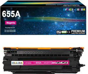 Ennovor 655A Magenta Toner Cartridge Replacement for HP 655A CF453A for HP Color Laser Enterprise M652, M653 M681,M682 Series