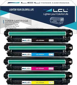 Ennovor LCL Remanufactured Toner Cartridge Replacement for HP 651A CE340A CE341A CE342A CE343A M775 M775dn M775f M775z M775z+ (Black Cyan Magenta Yellow 4-Pack)